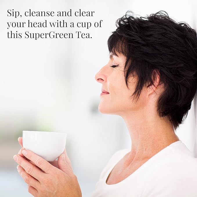 The Republic of Tea - Brain Boost SuperGreen Green Tea, Ginkgo Biloba, and Matcha Tea Blend (36 Tea Bags)