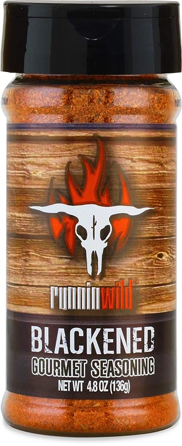 Runnin??Wild Signature Blackened Seasoning ??Irresistible Cajun Spice Blend for Chicken, Salmon, Shrimp & Fish | Bold & Flavorful Gourmet Blackening Rub, No Artificial Flavors or MSG added - 4.8oz