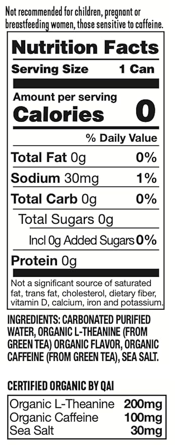 ARDOR ENERGY Sparkling Water with 100mg Natural Caffeine & 200mg L-Theanine from Organic Green Tea for Smooth Energy & Focus | Healthy Energy Drink | No Sugar, Zero Calories, Vegan, Gluten-Free | Tropical Variety (Pack of 12, 12oz cans)