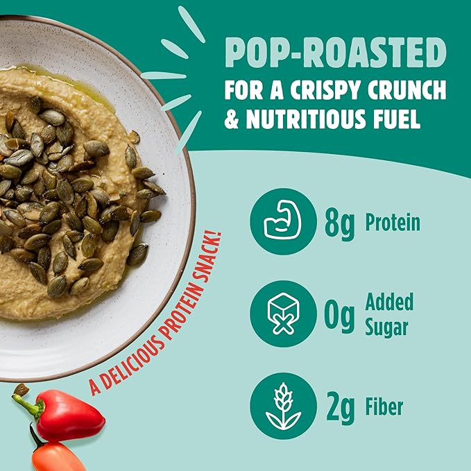 Top Fox Snacks Pumpkin Seeds to Eat (Salt & Vinegar, 3.5 oz – 6 Pack) - Gluten Free Snacks, Healthy Protein Snacks, Keto Friendly Snacks, Allergen Free Snacks, Paleo & Vegan - Organic Pop-Roasted