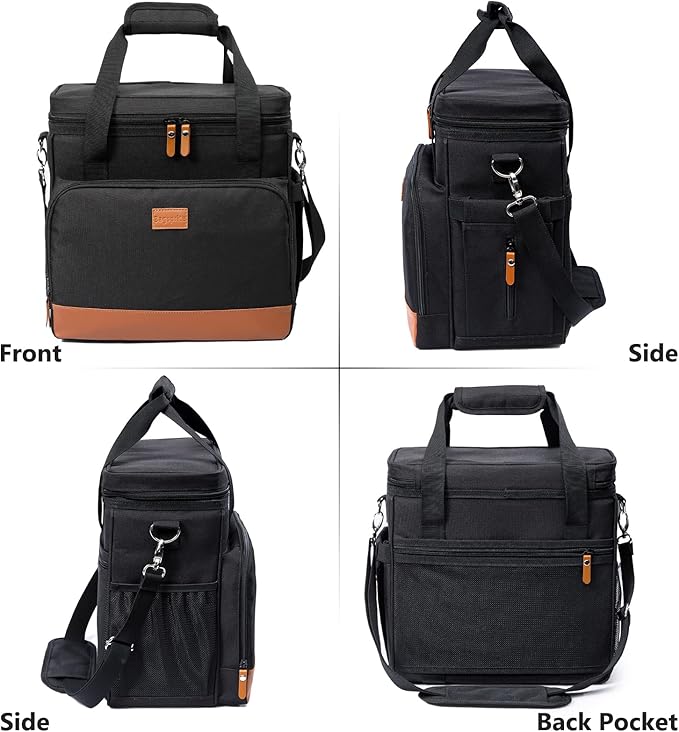 BAGSPRITE Coffee Maker Travel Bag Compatible with Keurig K-Mini or K-Mini Plus, Single Serve Coffee Brewer Carrying Case with Multiple Pockets for K-Cup Pods, Storage Bag With Shoulder Strap Grey