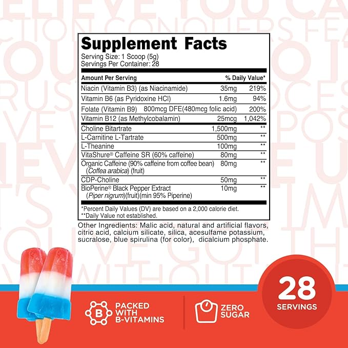 TransformHQ Boost Shot (28 Servings, Rocket Pop) | Energy Without The Crash - Gluten Free, Non-GMO