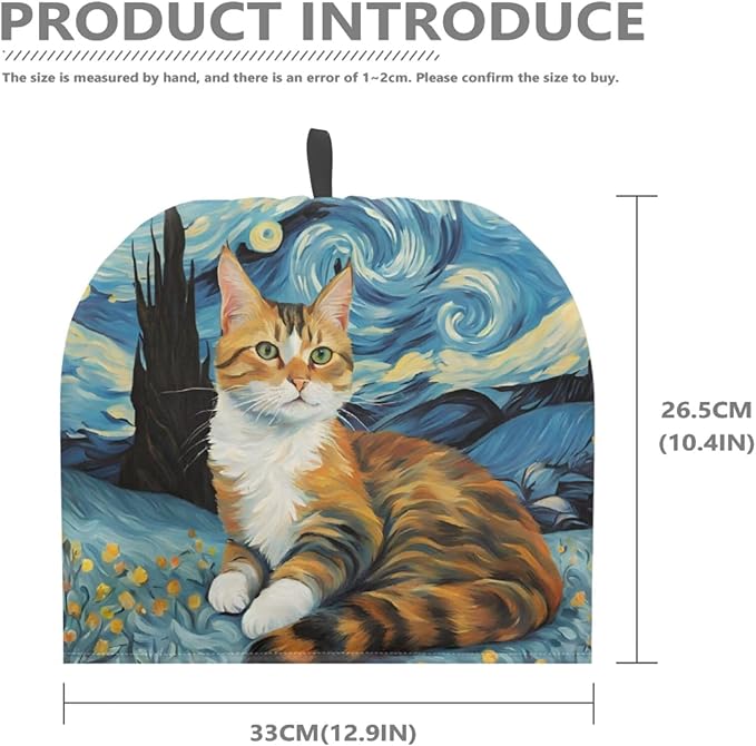 Large Tea Cozy for Teapot Starry Night Cat Print Extra Thick Tea Pot Cover Home Kitchen Decoration Insulated Teapot Cozy Dust Kitchen Accessories for Home Daily