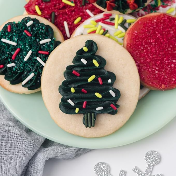 Sweets Indeed Sprinkles 6 Cell Edible Sprinkle Mix Jimmies Perfect for Cake Decorations Baking Ice Cream Cookies Cupcake Topper (Christmas)