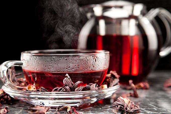 Hibiscus Tea 1LB (16Oz) 100% CERTIFIED Organic Hibiscus Flowers Herbal Tea (WHOLE PETALS), Caffeine Free in 1 lbs. Bulk Resealable Kraft BPA free Bags from U.S. Wellness