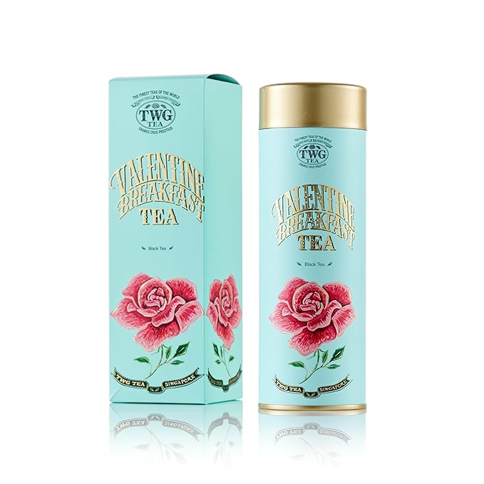 TWG Tea | Valentine Breakfast Tea | Black Tea | Sugar Pearls & Berries | Haute Couture Tin, 100g | Gift Set