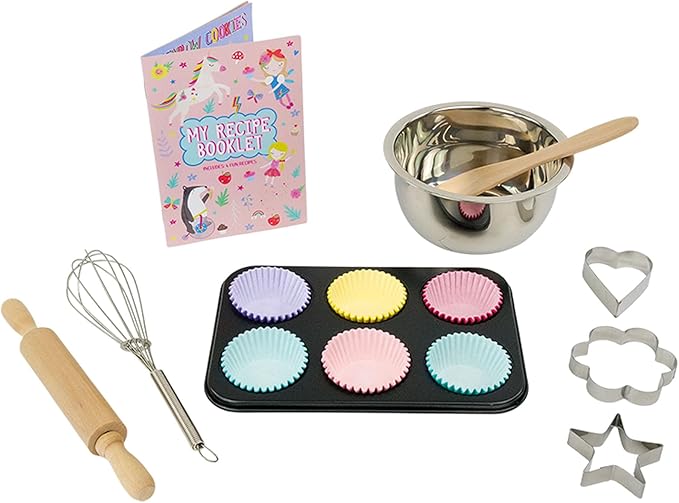 Floss and Rock Rainbow Fairy 10 Piece Baking Set, Box Measures 13.3-inches Length, Baking Tools Sets, 49P6061