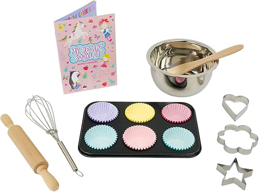 Floss and Rock Rainbow Fairy 10 Piece Baking Set, Box Measures 13.3-inches Length, Baking Tools Sets, 49P6061