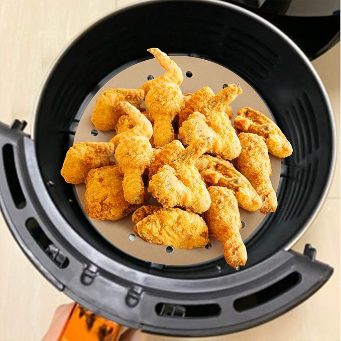 Beasea Air Fryer Round Liners - 12 Inch, 200pcs Unbleached Parchment Paper for Air Fryer and Steaming Basket