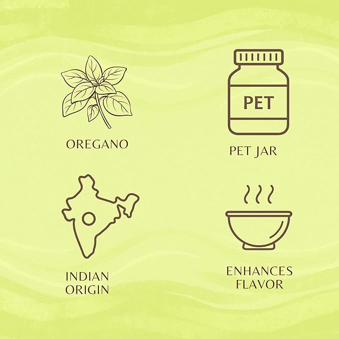 AYURVEDASHREE Oregano Leaves Dried 90gm PET Jar ~ All Natural | Vegan | NON-GMO | Indian Spice | Dried Herb For Cooking