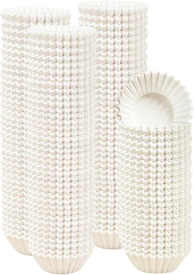 qiqee 600 Count Mini Cupcake Liners White Muffin Liners Food Grade Baking Cups Paper No Smells竊늆mall Sizeç«?"<div>