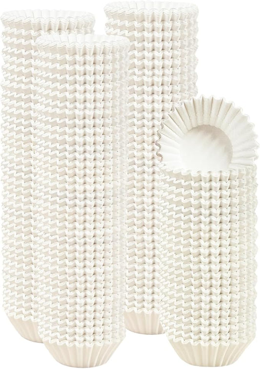 qiqee 600 Count Mini Cupcake Liners White Muffin Liners Food Grade Baking Cups Paper No Smells竊늆mall Sizeç«?"<div>