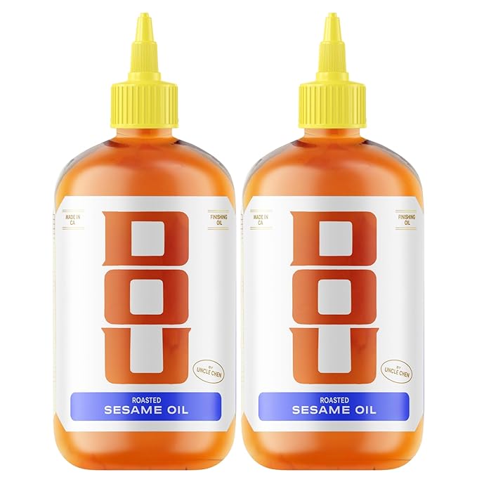 Dou by Uncle Chen Sesame Oil - Flavorful and Aromatic Oil for Cooking, Stir-Frying, and Dressing (2pack x 16oz)