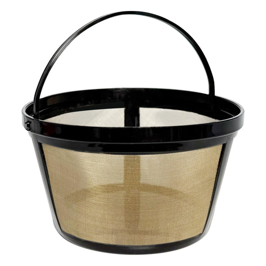 2-PACK Gold Reusable 8-12 Cup Basket Coffee Filter for Mr. Coffee Coffee Makers and Black & Decker