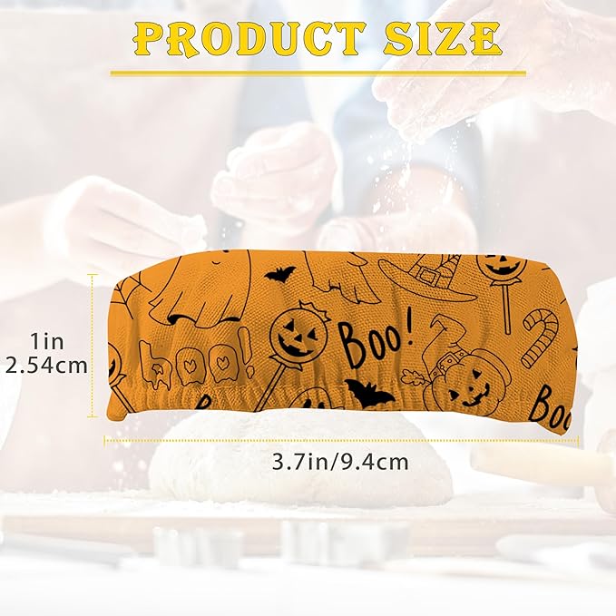 Halloween Pumpkin 5-Pack Cloth Covers for Sourdough Starter Jar, Cloth Covers Reusable Lid Top Cover Sourdough Proofing Bread Fermentation Baking Supplies for 3-4 Inch Jar Mouth