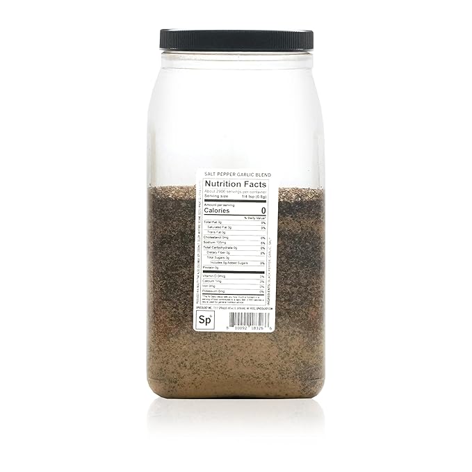 Spiceology – Salt Pepper Garlic (SPG) Seasoning – Premium Spice Blend for Beef, Pork, Poultry & Veggies – Ideal as Steak Rub, BBQ Seasoning & All-Purpose Meat Rub – 82 oz