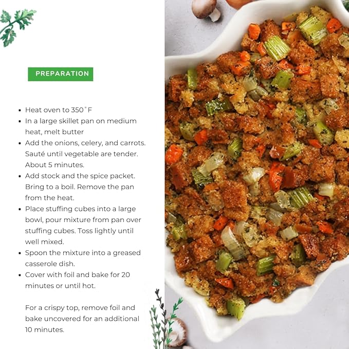 Aleia?셲 Gluten Free Savory Stuffing Mix ??10 oz (2 Pack) ??Classic Side Dish for Special Diets ??Corn Free, Soy Free, Dairy Free, Low Sodium, Non-GMO