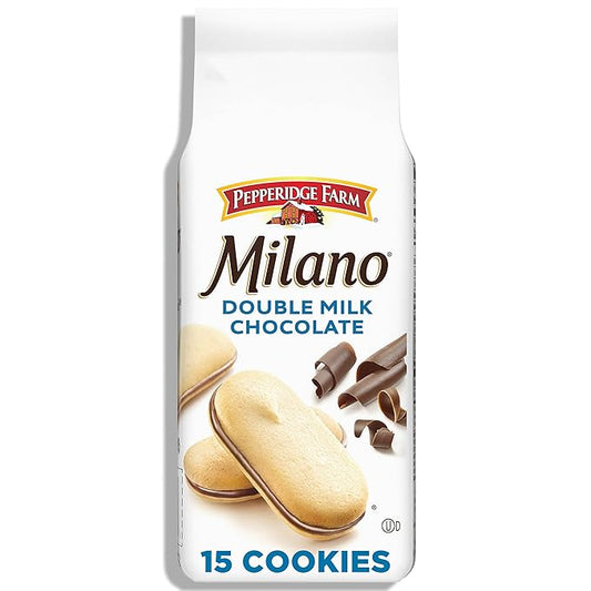 Pepperidge Farm Milano Double Milk Chocolate Cookies, 7.5 OZ Bag (15 Cookies)