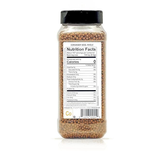 Spiceology ??Whole Coriander Seeds ??Aromatic Whole Spice for Curries, Pickling, Dry Rubs, Toasting, Grinding, and Global Spice Blends ??Chef-Quality Coriander Seed ??10 oz