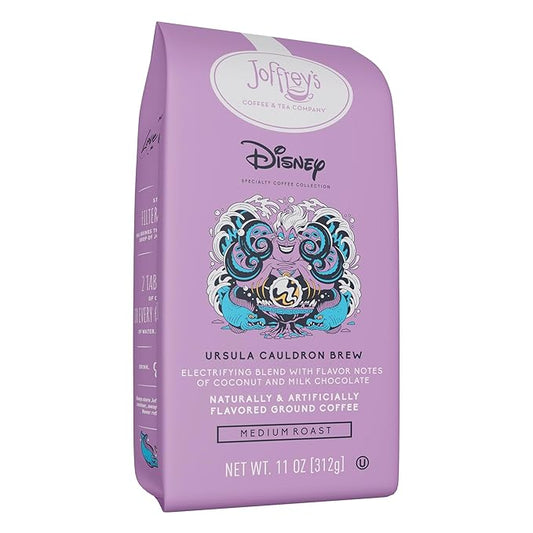 Joffrey's Coffee - Disney Ursula Cauldron Brew, Disney Specialty Coffee Collection, Arabica Ground Coffee, Artisan Medium Roast, Rich & Smooth Taste (Ground, 11oz)