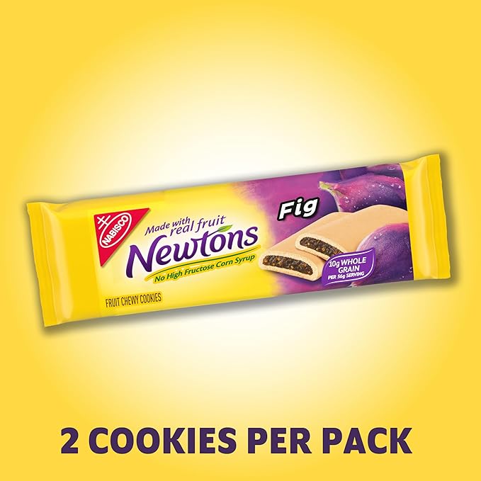 Newtons Fig Bars, Soft Fruit Chewy Cookies, 40 Snack Packs (2 Cookies Per Pack, 4 Boxes)