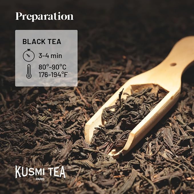 Kusmi Tea - Organic Black Tea Variety Box - Gift Idea for Men and Women - Earl Grey Tea - A Selection of 6 Iconic Flavors - 24 Tea Bags - Caffeinated Tea
