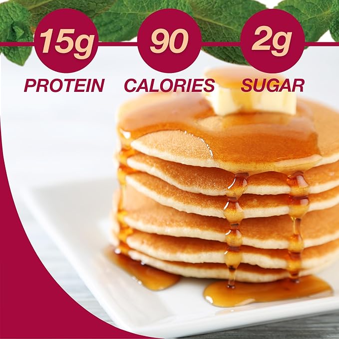 ProtiDIET Naturally Flavored Protein Pancake Mix - Low Fat High Protein Snacks - Nutrient-Rich Pancakes for Breakfast - Perfect On-the-Go Pancakes - 7 Pancake Mix Packets Per Box