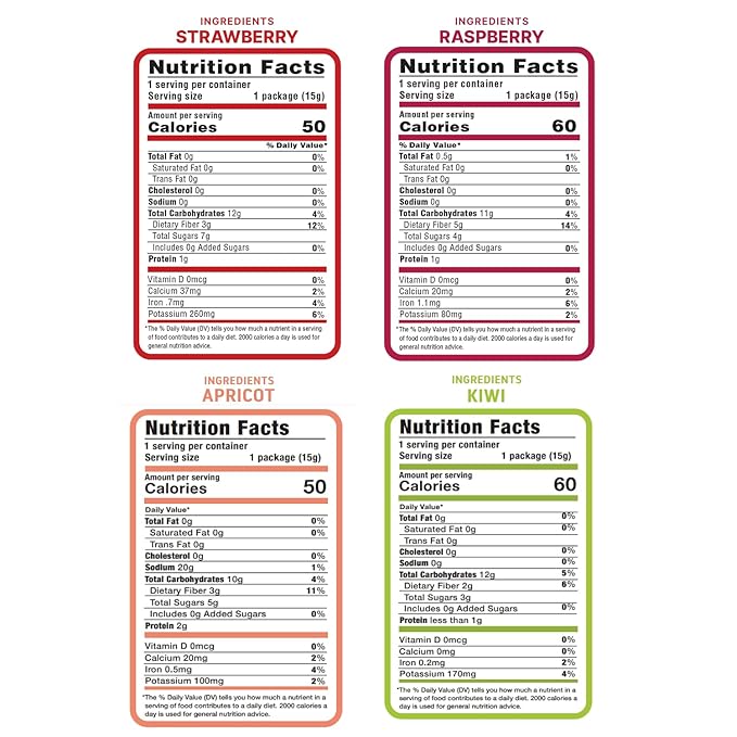 Nature?™s Turn Freeze-Dried Fruit Crisps ??Healthy, Gluten-Free, Crispy & Delicious, Plant-Based Snack, Ideal for Cereal, Smoothies, School Lunches, & On-the-Go, Sour Variety, Pack of 8 (0.53 oz Each)