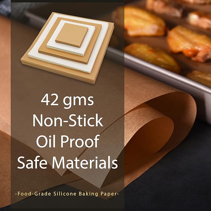 120 Pcs Parchment Paper Sheets, 12"x16" Pre-cut Unbleached Parchment Baking Paper for Air Fryer, Oven, Bakeware, Steaming, Cooking Bread, CupCake, Cookies