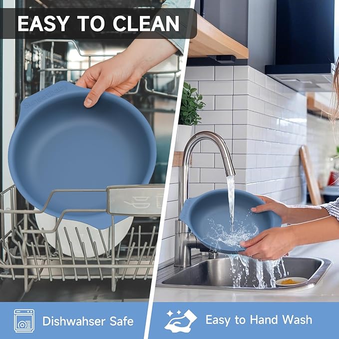 10 Inch Silicone Frying Pan Protectors - Scratch-Proof Stacking Pads for Nonstick Cookware | Reusable, Space-Saving Kitchen Organizers (2 Pack)
