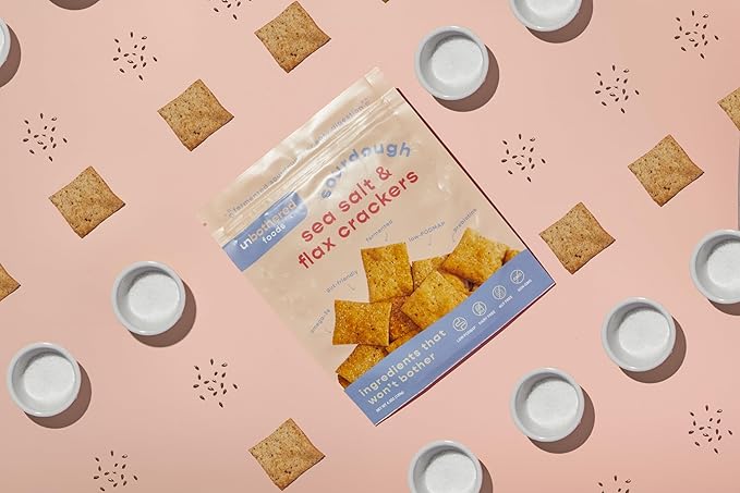 Unbothered Foods Sourdough Crackers - Gut-Friendly & Easy to Digest, Non-GMO, No Added Sugar, Nut-Free, Perfect for Cheese & Snacks, 100% Naturally Fermented - 3 Flavor Variety Pack
