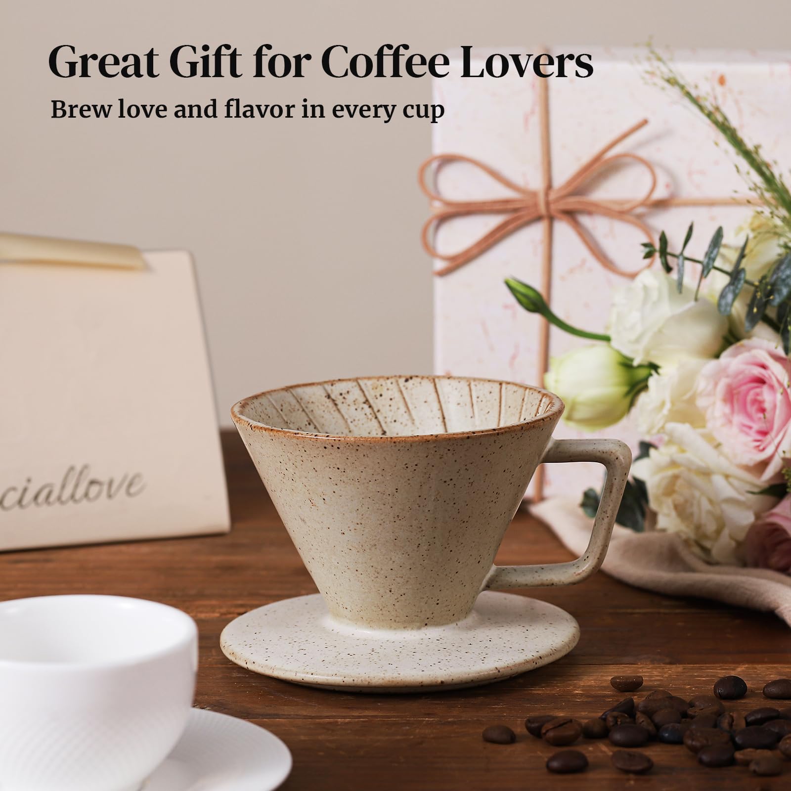 DOWAN Pour Over Coffee Maker, Non-Electric Pour Over Coffee Dripper, Manual Brew Maker, Single Cups