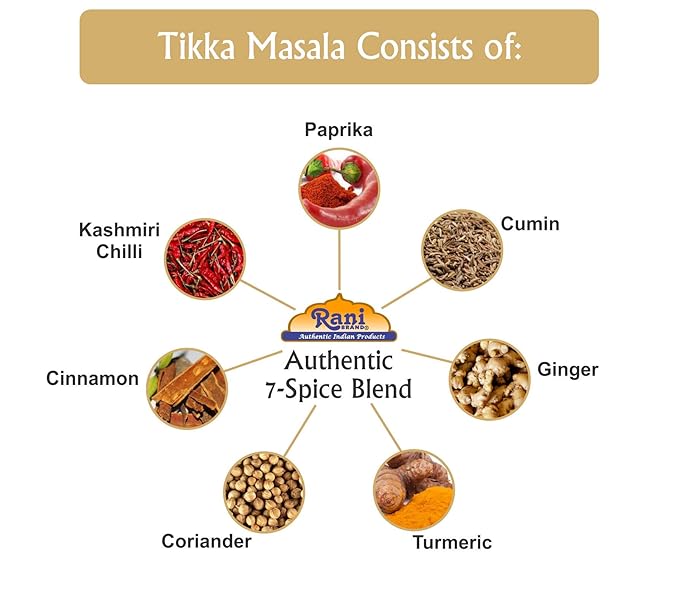Rani Tikka Masala Indian 7-Spice Blend 400oz (25lbs) 11.36kg Bulk Box ~ All Natural | Salt-Free | Vegan | No Colors | Gluten Friendly | NON-GMO | Indian Origin