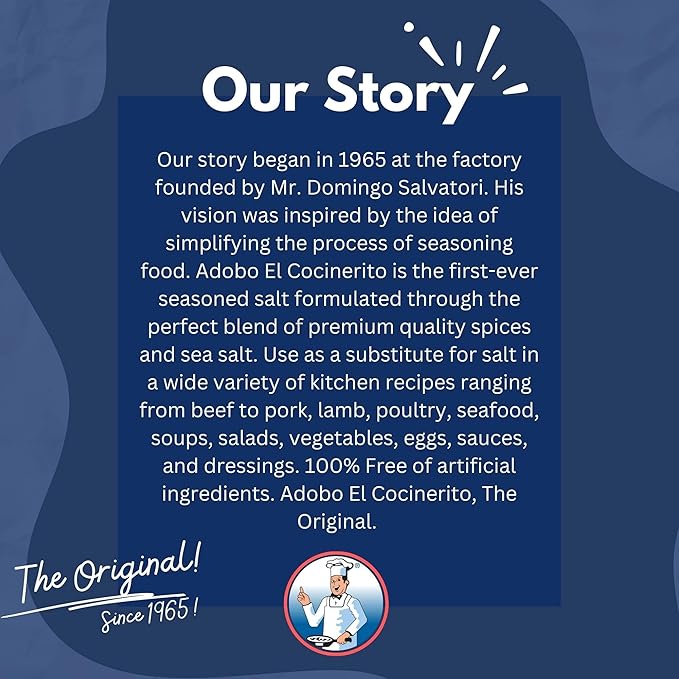 Adobo El Cocinerito | Seasoned Salt Blend | Crafted with Premium Ingredients | Additive-free | Ideal for All Culinary Needs (8.2 oz)