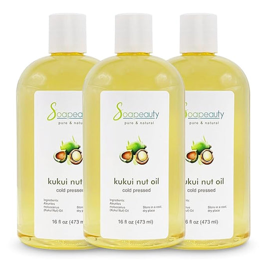 Soapeauty Kukui Nut Oil | 100% Pure & Natural | Cold Pressed | Moisturizing Oil for Skin, Hair, and