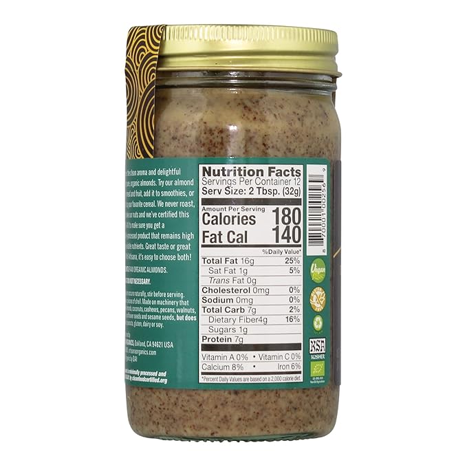 Artisana Organics Non GMO Raw Almond Butter, 14 oz (6 Pack)