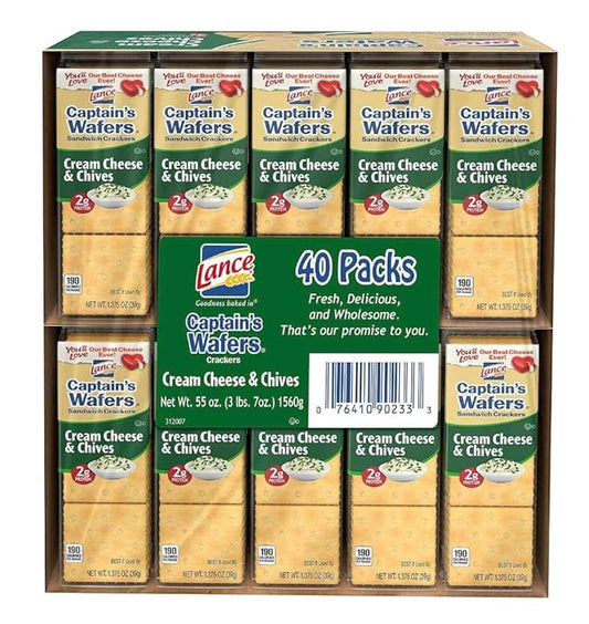 Lance Captain's Wafers Cream Cheese and Chives Crackers (40 pk)