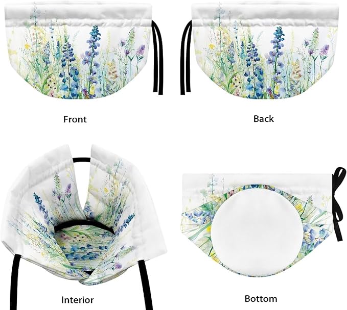 White Flower Teapot Cozy Keeping Warm Soft & Washable Tea Pot Cover for Breakfast Warmer, Extra Thick Tea Cup Warmer Cozy for Women Gifts