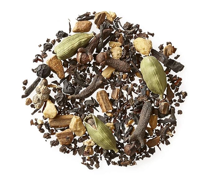 Golden Moon Tea Organic Masala Chai Black Tea - Pure & Authentic Blend - Loose Leaf, Non-GMO - 1 Ounce