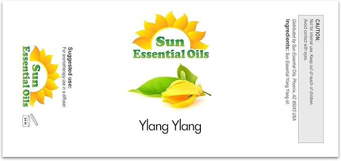 Sun Essential Oils Ylang Ylang Essential Oil ??Aromatherapy Oil ??(2 Fluid Ounces)