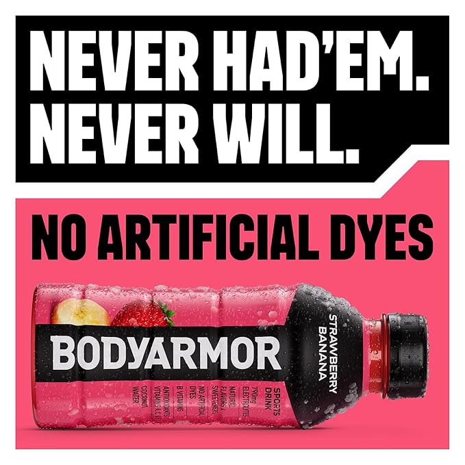 BODYARMOR Flash I.V. Electrolyte Beverage, Grape, Hydration Drink with Coconut Water For Rapid Rehydration, Post Workout Recovery, 20 Fl Oz (Pack of 12)