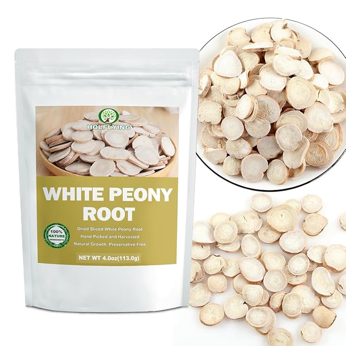 Premium White Peony Root Slices (Bai Shao) | Paeonia Lactiflora Herbal Tea | Traditional Herb Tea | Caffeine-Free | Non-GMO (4.0oz/113.0g)