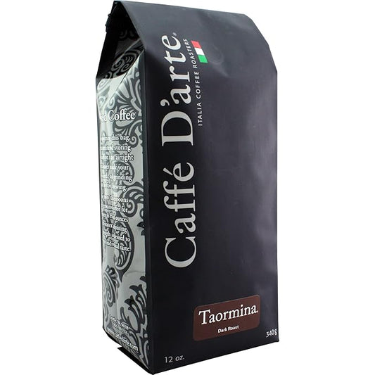 Caffe D'arte Taormina Whole Bean Espresso Coffee, 12 Ounce