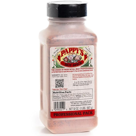 Pappy's Louisiana Hot Spice - Bold Seasoning for Jambalaya, Gumbo, Cajun Shrimp, Blackened Chicken, and Spicy BBQ | Perfect for Grilling, Frying, and Creole Dishes