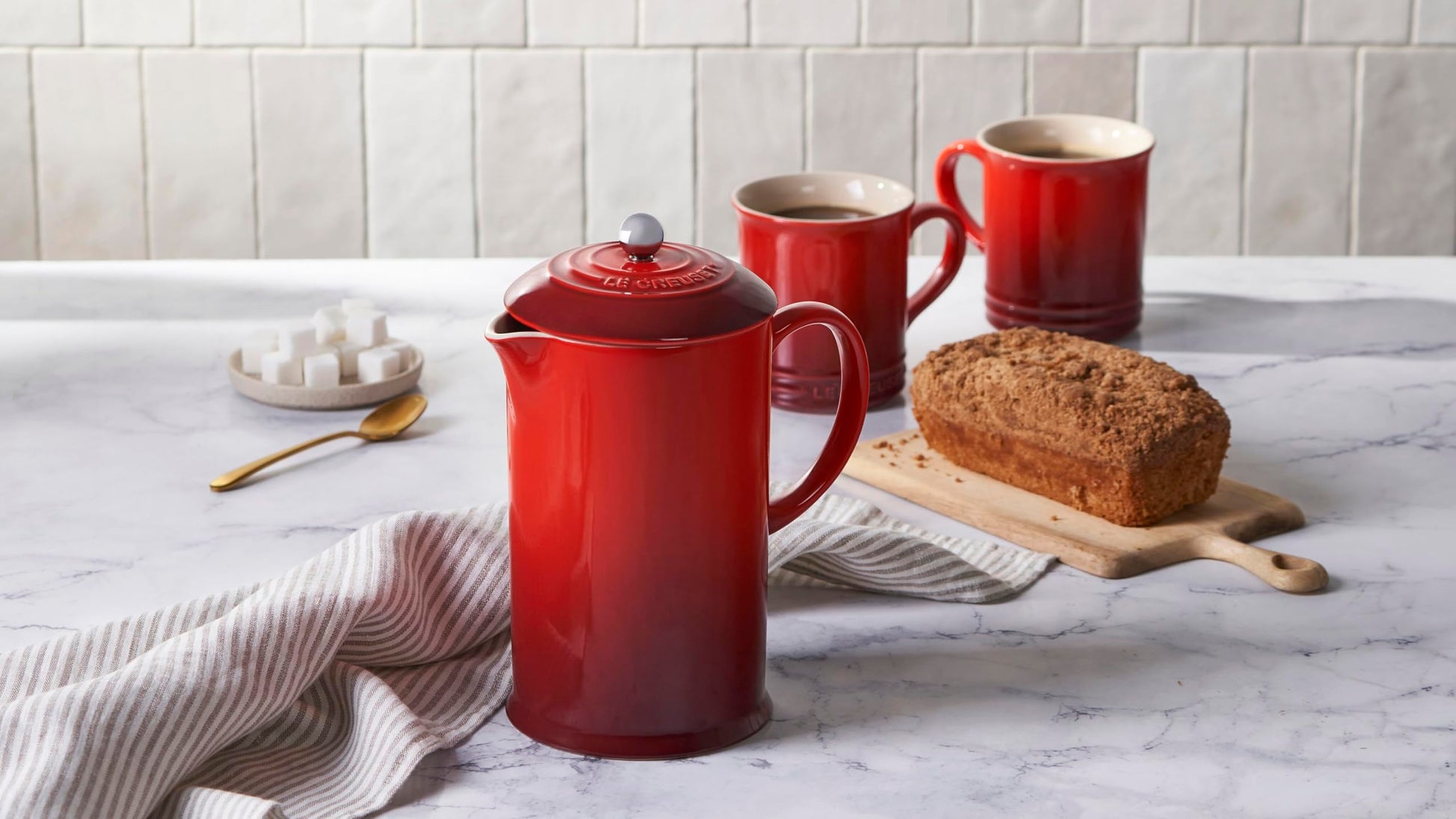 Le Creuset Stoneware French Press, 34 oz., Artichaut
