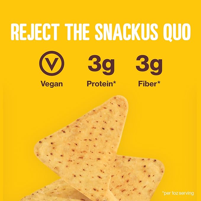 Hippeas Chickpea Tortilla Chips, Nacho Vibes, 1 Ounce (Pack of 18), 3g Protein, 3g Fiber, Vegan, Gluten-Free, Crunchy, Plant Protein Snacks