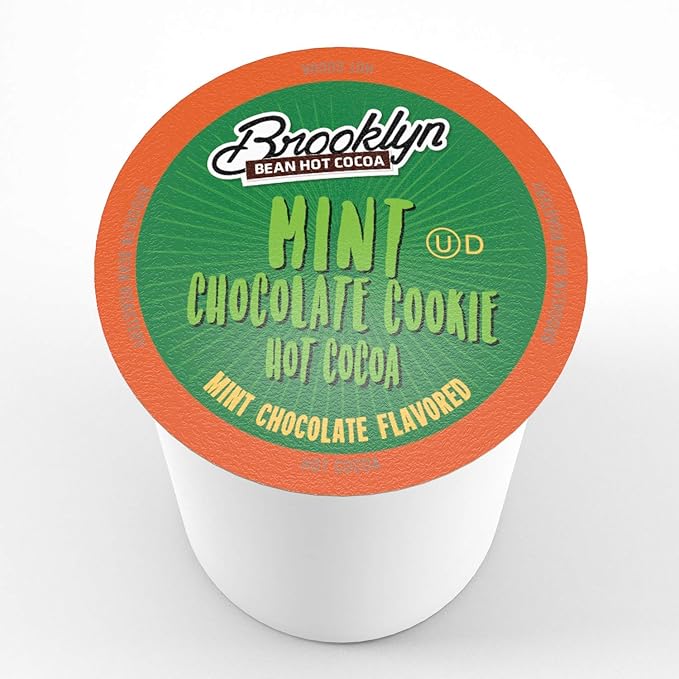 Brooklyn Bean Roastery Mint Chocolate Cookie Single-Cup Hot Cocoa for Keuirg K-Cup Brewers, 40 Count