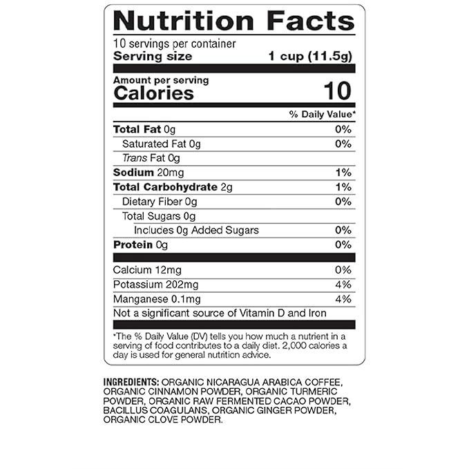 BareOrganics 13313 Cardio Care USDA Organic Coffee Pods, Compatible Organic Coffee Pods, Infused with Superfoods & Probiotics, Vegan Friendly, Gluten Free, 10 Single Serve Cups