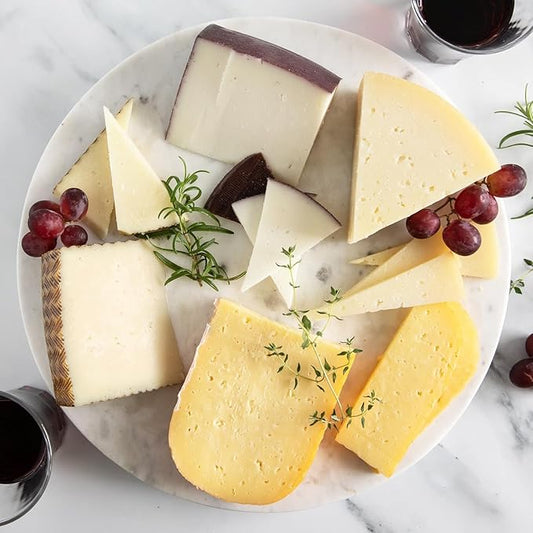 Spanish Cheese Assortment - Black Edition ??Truffle Cheese, Black Garlic Cheese, Mahon, Idiazabal + Free 2 oz Iberico Ham by Fermin ??2 Lbs Total ??Carmen & Lola Eat Espa챰a!