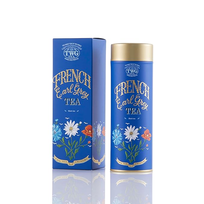 TWG Tea | French Earl Grey | Black Tea | Bergarmot & Blue Cornflowers | Haute Couture Tin, 100g | Gift Set